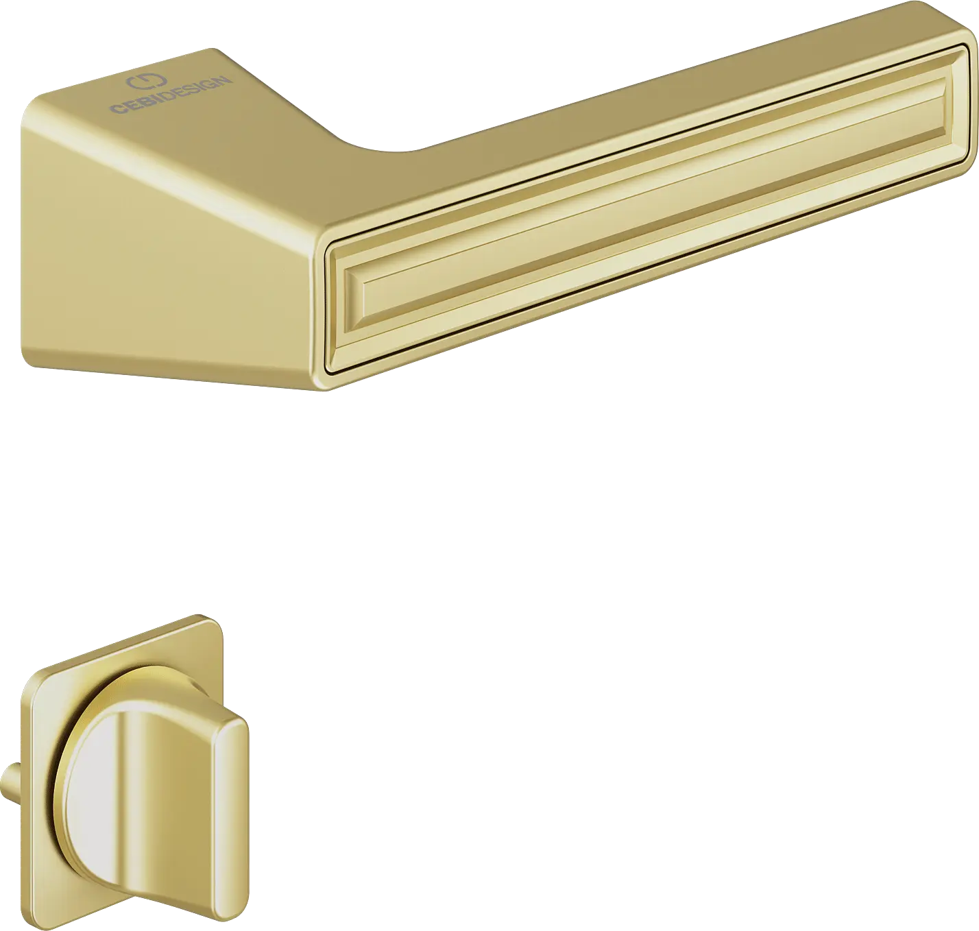 Çebi C5294 Groove Artline Kapı Kolu PC35 (Mat Pirinç) - WC