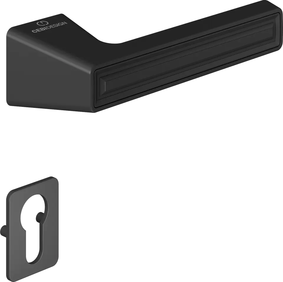 Çebi C5294 Groove Artline Kapı Kolu PC24 (Mat Siyah) - Yale