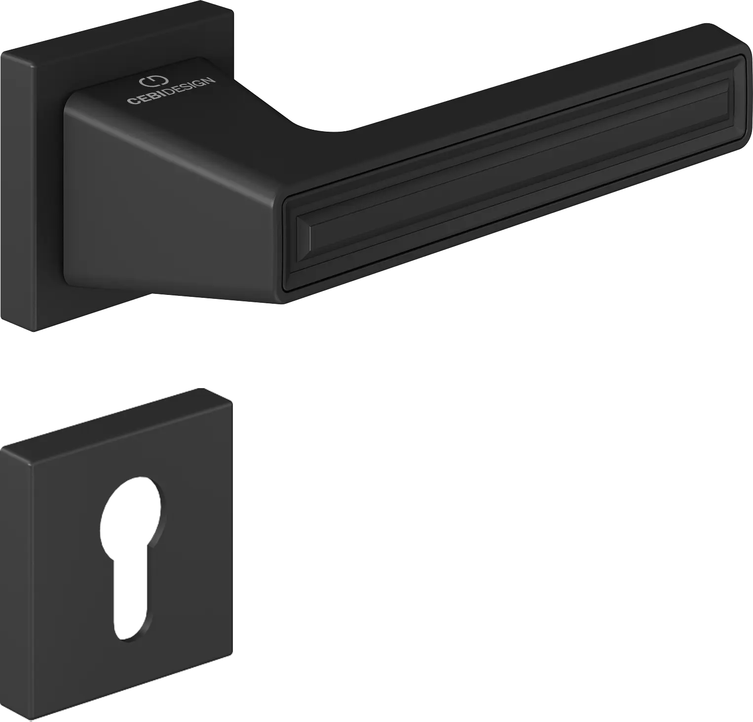 Çebi C5294 Groove Artline Kapı Kolu PC24 (Mat Siyah) - Yale