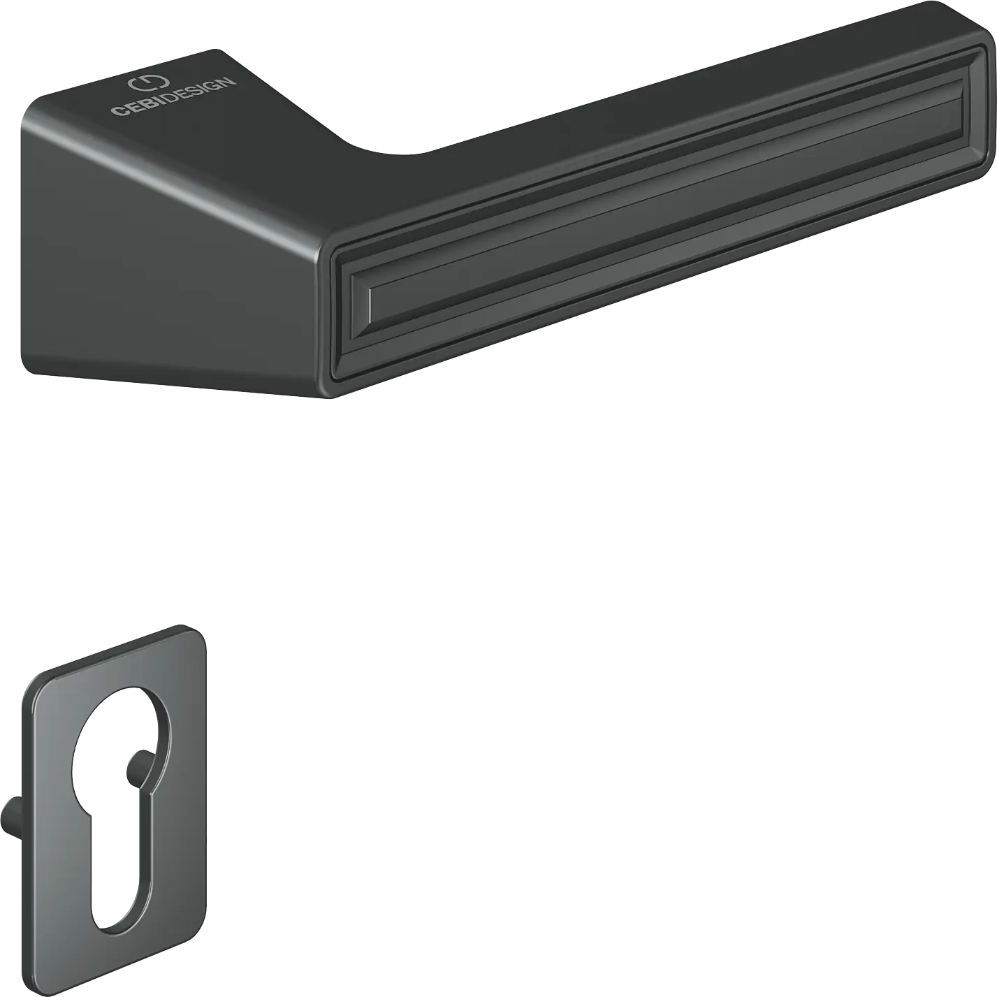 Çebi C5294 Groove Artline Kapı Kolu PC27 (Antrasit Saten) - Yale