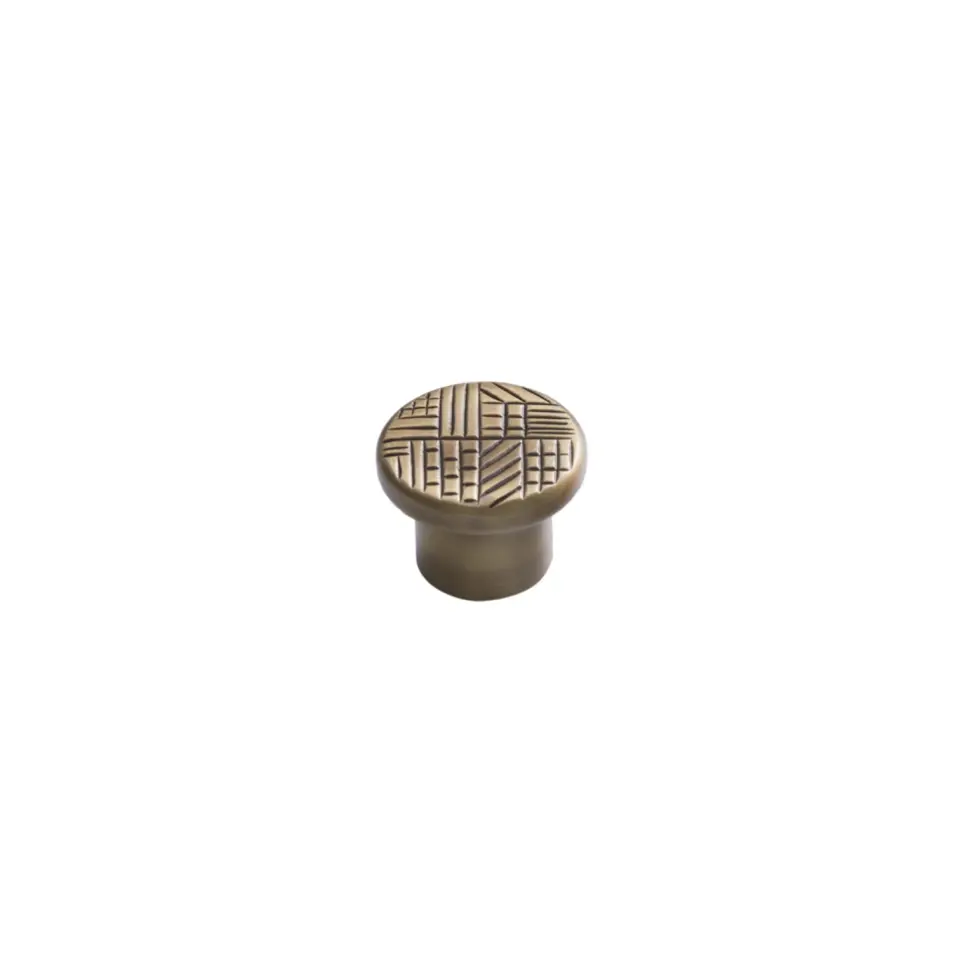 Vista D’oro Geometrik Düğme Kulp – Sarı Oksit