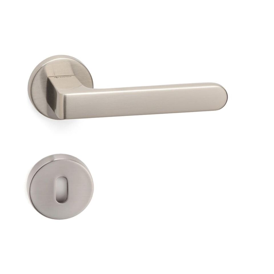 System MARVEL Rozetli Kapı Kolu Nikel Saten Renk (HA210RO12 NB)