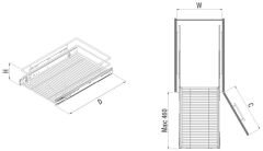 Bağımsız Teleskopik Raylı Çekmece