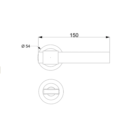 Glazier Rozetli Kapı Kolu Altın Renk