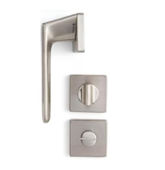 System CONCORDIA Rozetli Kapı Kolu Nikel Saten Renk (HA177RO11 NB) WC