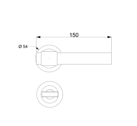 Glazier Rozetli Kapı Kolu Bronz