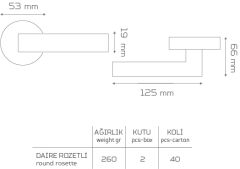 ÇORLU-670-4 Rozetli Kapı Kolu