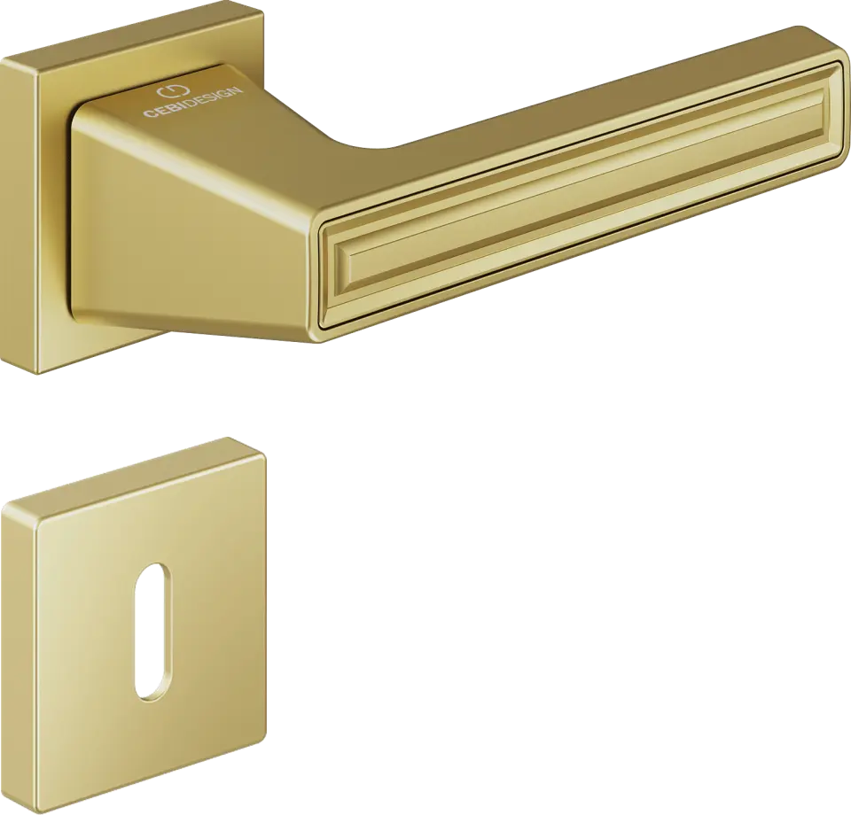 Çebi C5294 Groove Artline Kapı Kolu Oda - PC35 (Mat Pirinç)