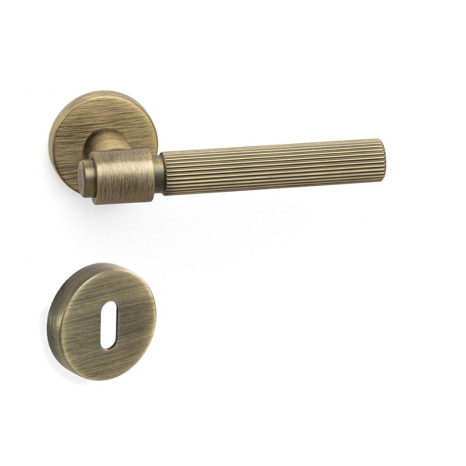 System AXES-L Rozetli Kapı Kolu Antik Renk (HA213RO12 ABM)