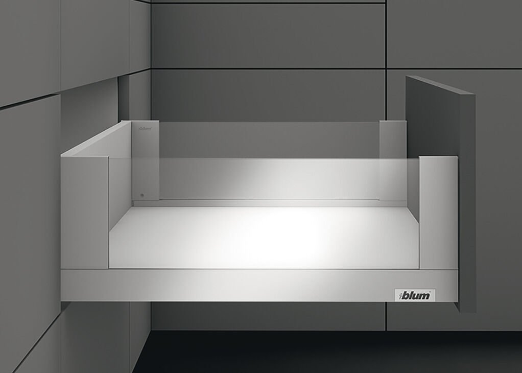 Blum Legrabox Free C Cam Yanaklı İç Çekmece 40 Kg Blumotion Orion Gri