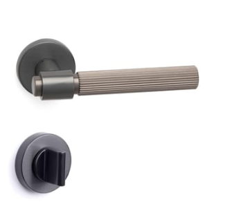 System AXES-L Rozetli Kapı Kolu Füme Renk (HA213RO12 BBN) WC