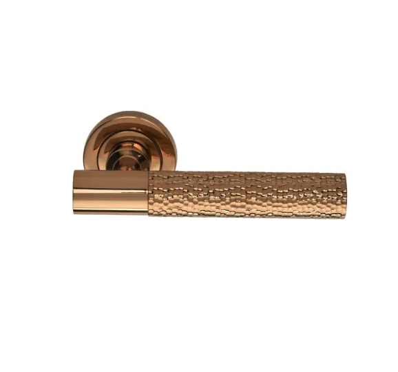 Bluu Rozetli Kapı Kolu Bronz WC