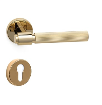 System AXES-L Rozetli Kapı Kolu Gold Renk (HA213RO12 GL) Yale