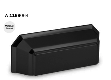 Çebi A1168 MP24 Mat Siyah Çanak Mobilya Kulpu 64 mm