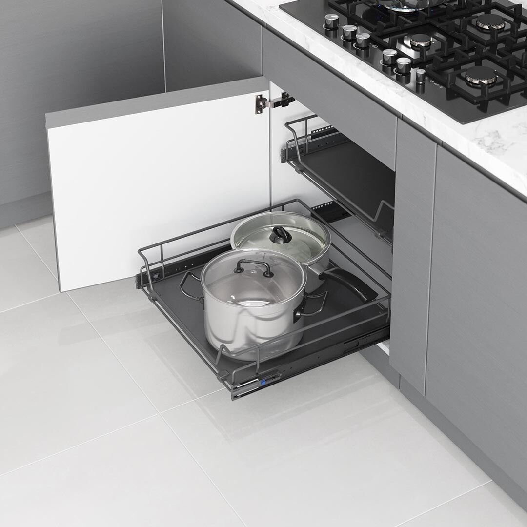 Ahşap Tablalı Bağımsız Teleskopik Raylı Çekmece