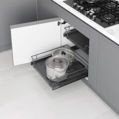 Ahşap Tablalı Bağımsız Teleskopik Raylı Çekmece