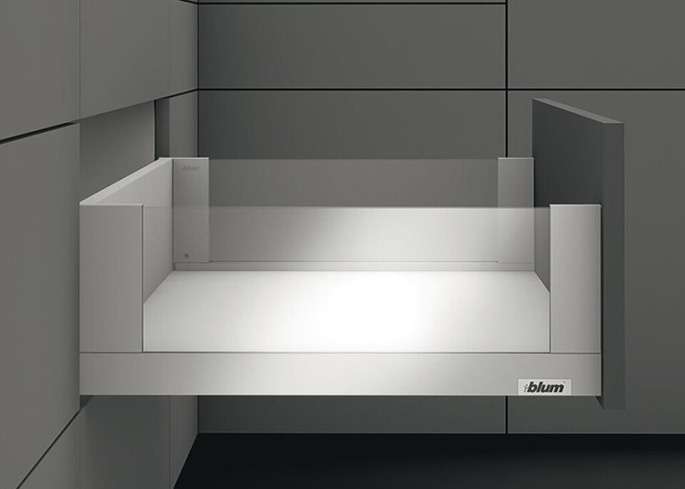 Blum Legrabox Free C Cam Yanaklı İç Çekmece 70 Kg Blumotion Orion Gri