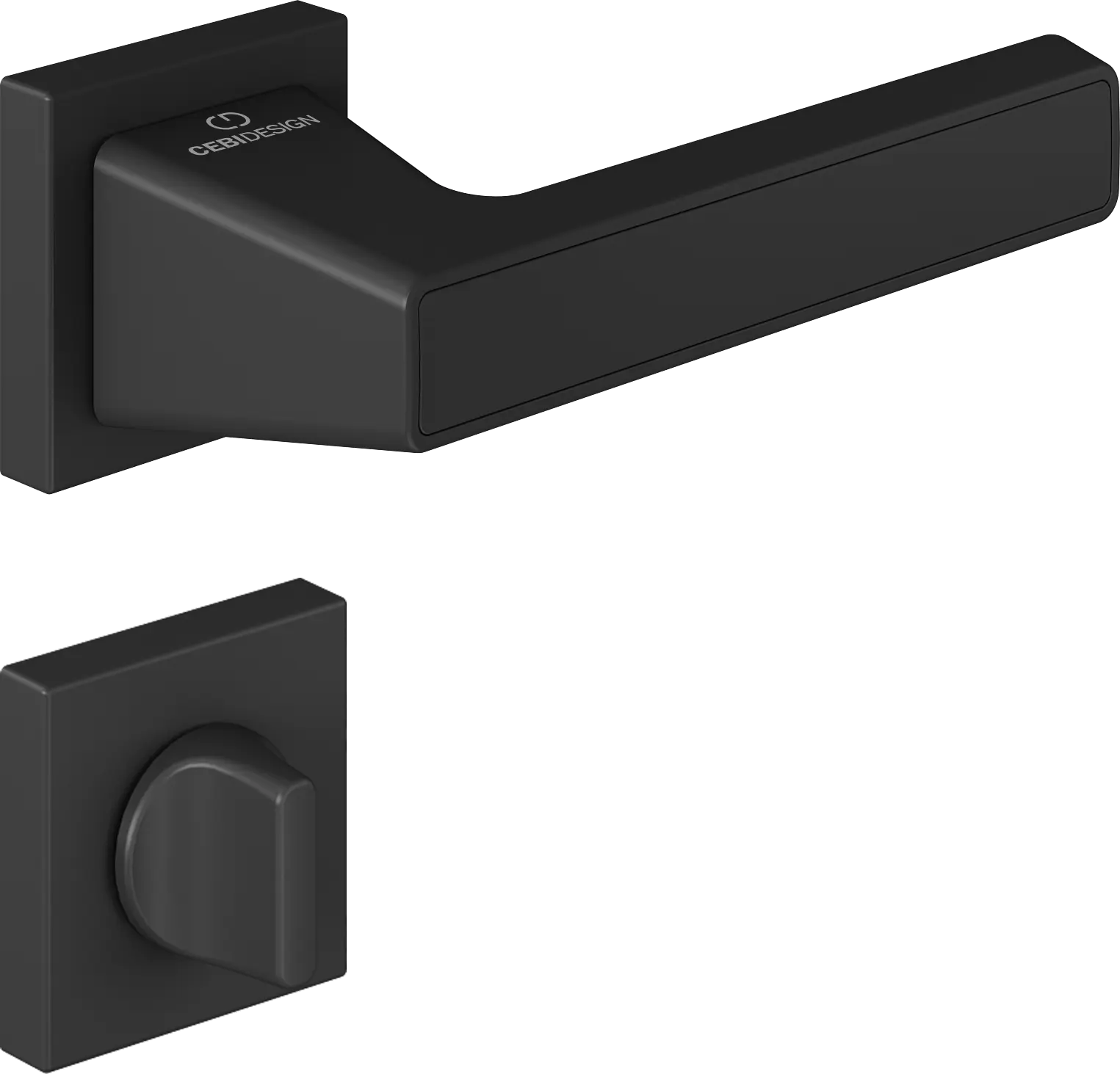 Çebi C5292 Pure Artline Kapı Kolu PC24 (Mat Siyah) - WC