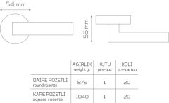 FUNDA-1107 Rozetli Kapı Kolu