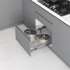 Kapağa Monte Teleskopik Raylı Çekmece