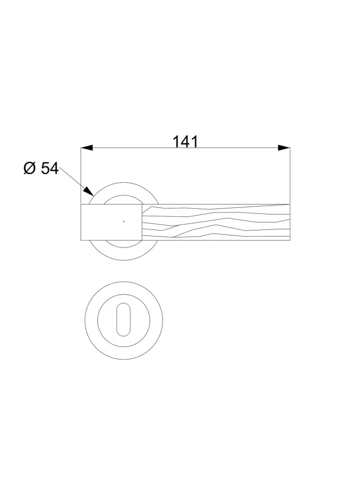 Bark Rozetli Kapı Kolu Koyu Bakır Oksit Oda