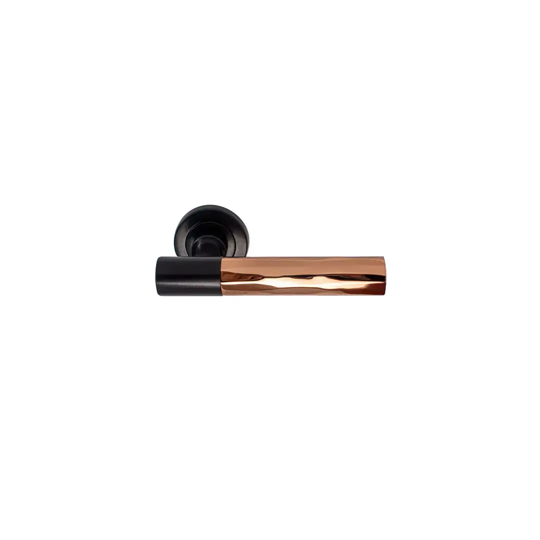 Bark Rozetli Kapı Kolu Siyah-Bronz WC