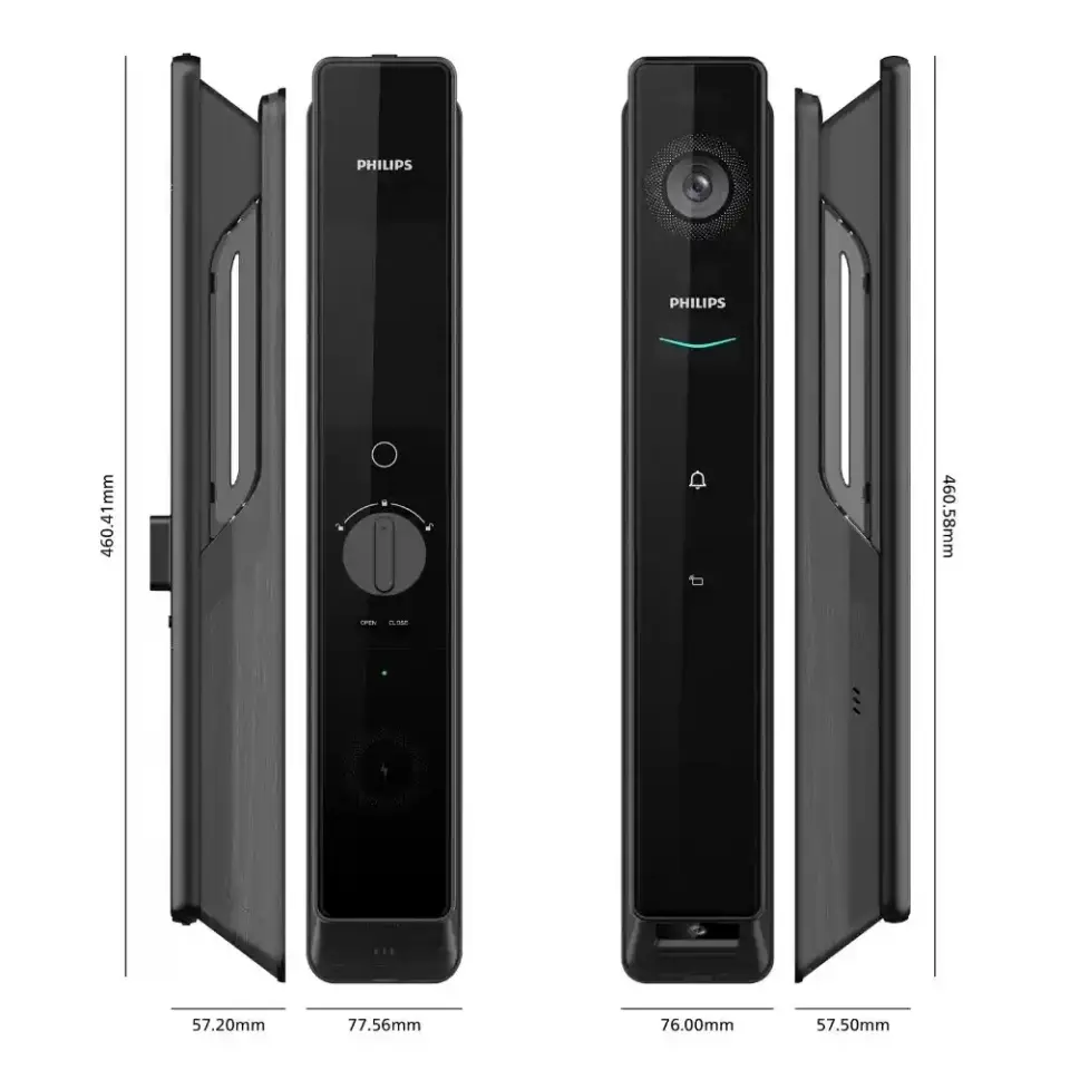 Philips Akıllı Kilit DDL902-MFVP-11HWS MONTAJSIZ - Siyah
