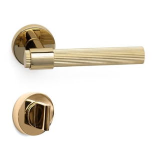 System AXEL-L Rozetli Kapı Kolu Gold Renk (HA212RO12 GL) Yale