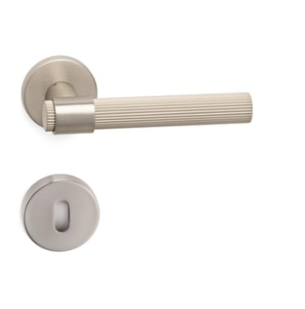 System AXEL-L Rozetli Kapı Kolu Nikel Saten Renk (HA212RO12 NBM-NBM/NB) Oda