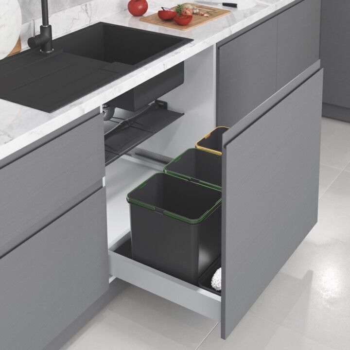 Çekmece İçi Çöp Kovası (Otomatik) 12+12+1+1  Lt