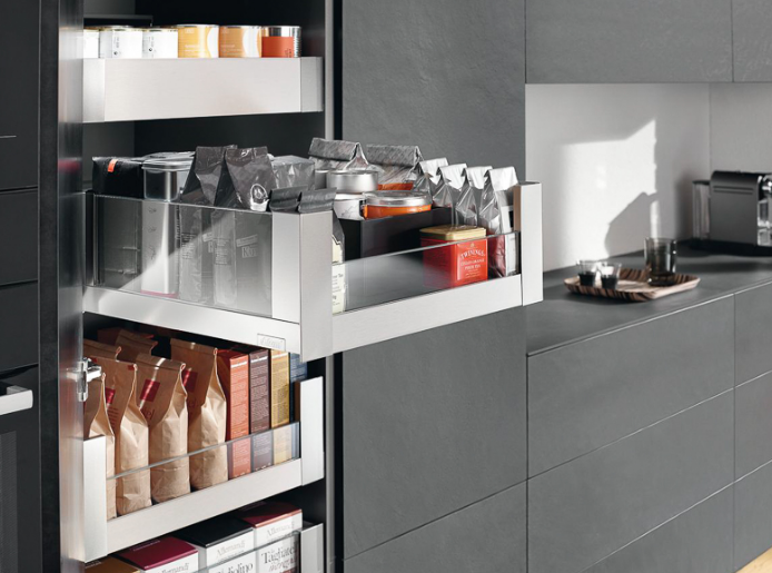 Blum Legrabox Free C Ön ve Yanak Camlı 40 Kg Blumotion Orion Gri