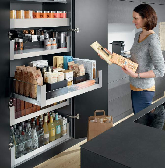 Blum Legrabox Free C Ön ve Yanak Camlı 40 Kg Blumotion Orion Gri