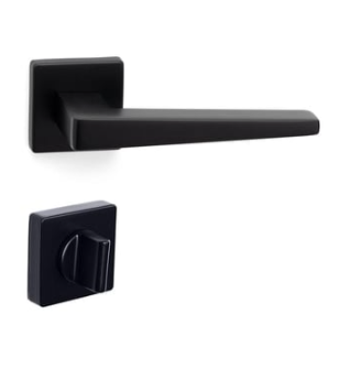 System VISION Rozetli Kapı Kolu Siyah Renk (HA207RO11 AL6) WC