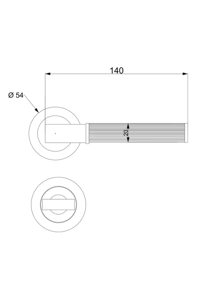 Modern Antik Rozetli Kapı Kolu Sarı Oksit