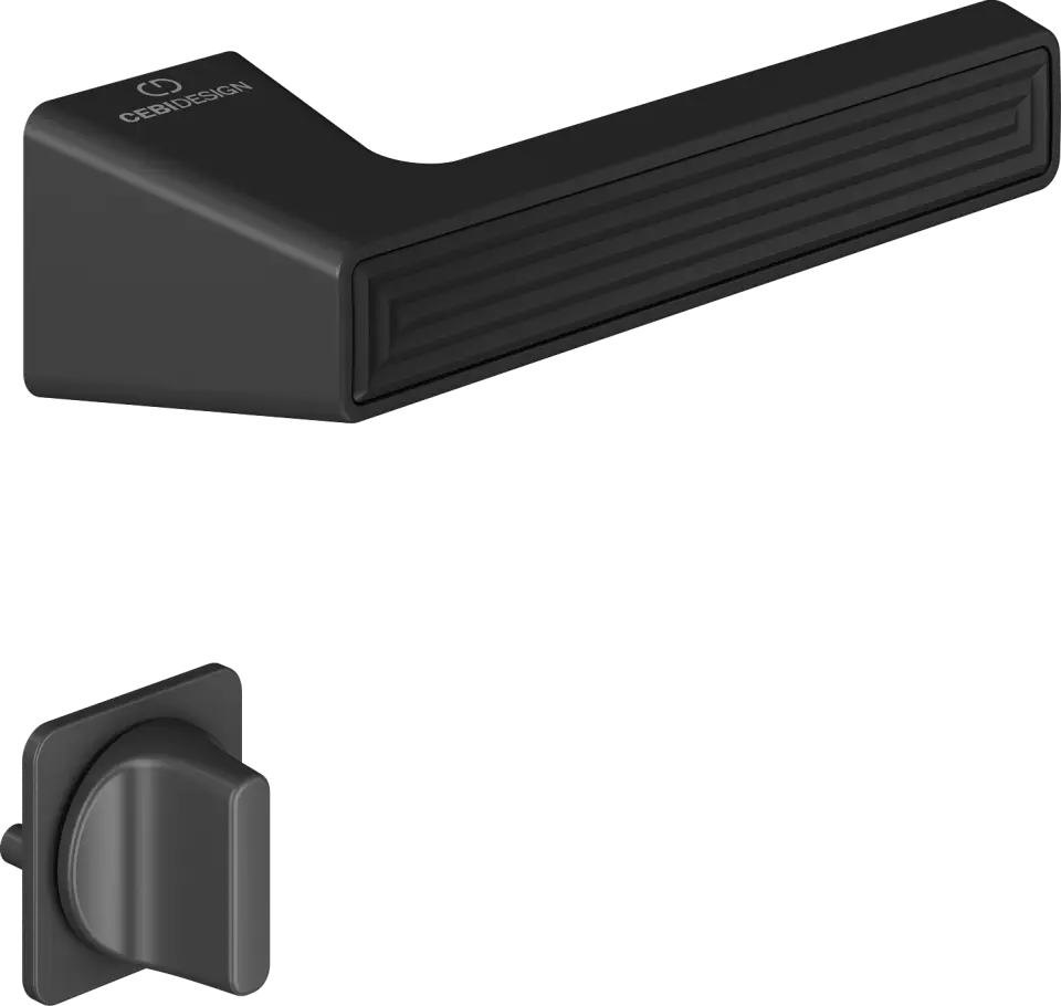 Çebi C5295 Stria Artline Kapı Kolu PC24 (Mat Siyah) - WC