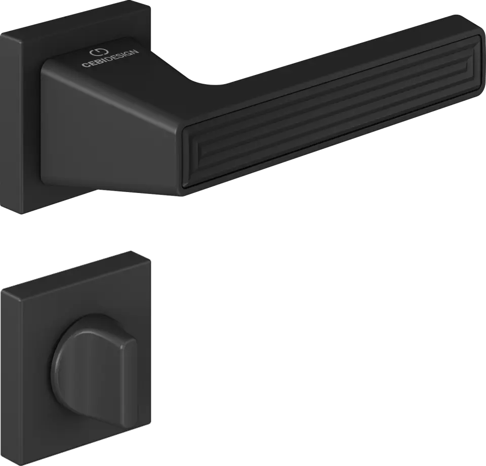 Çebi C5295 Stria Artline Kapı Kolu PC24 (Mat Siyah) - WC