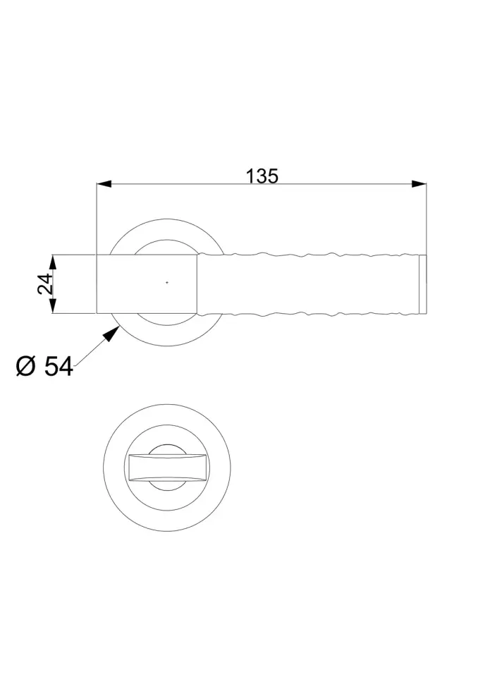 Modern Nova Rozetli Kapı Kolu Altın-Siyah