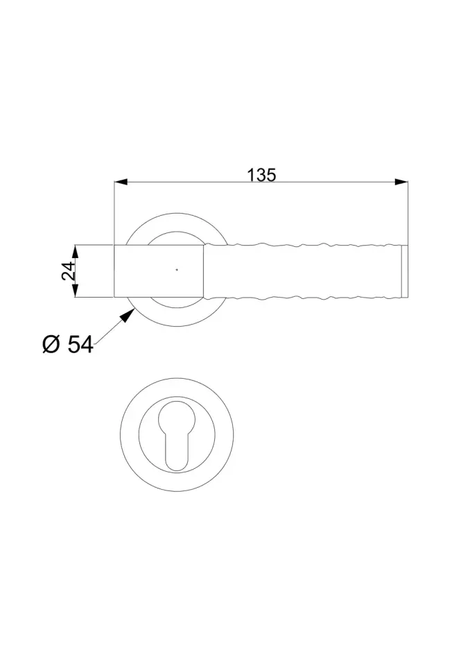 Modern Nova Rozetli Kapı Kolu Altın-Siyah