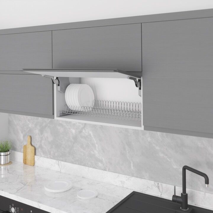 Yüksek Bölmeli Tabak Rafı 900 mm Crom