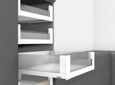 Blum Legrabox Free C Ön ve Yanak Camlı 40 Kg Blumotion İpek Beyaz