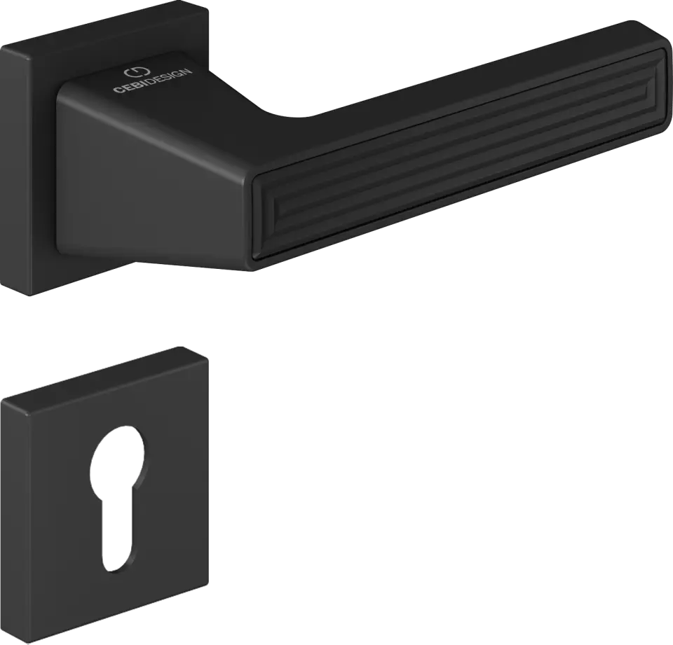 Çebi C5295 Stria Artline Kapı Kolu PC24 (Mat Siyah) - Yale