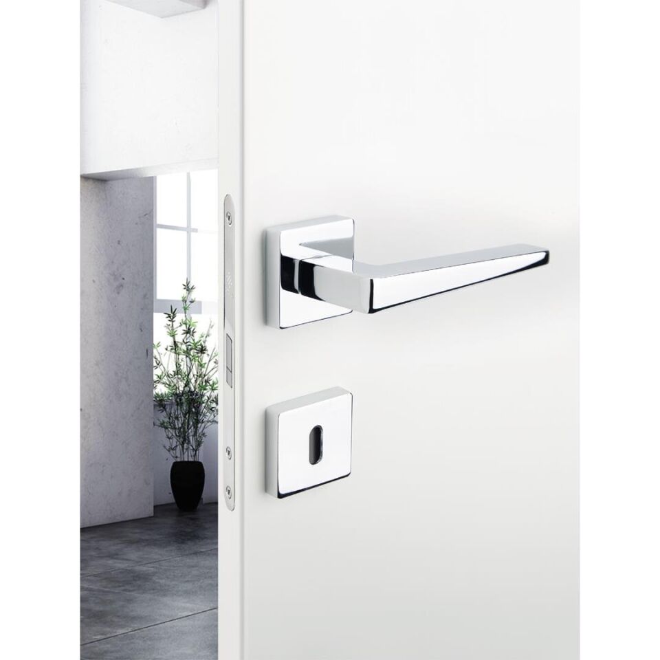 System VISION Rozetli Kapı Kolu Krom Renk (HA207RO11 CR) Oda