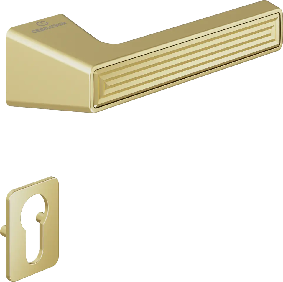 Çebi C5295 Stria Artline Kapı Kolu PC35 (Mat Pirinç) - Yale