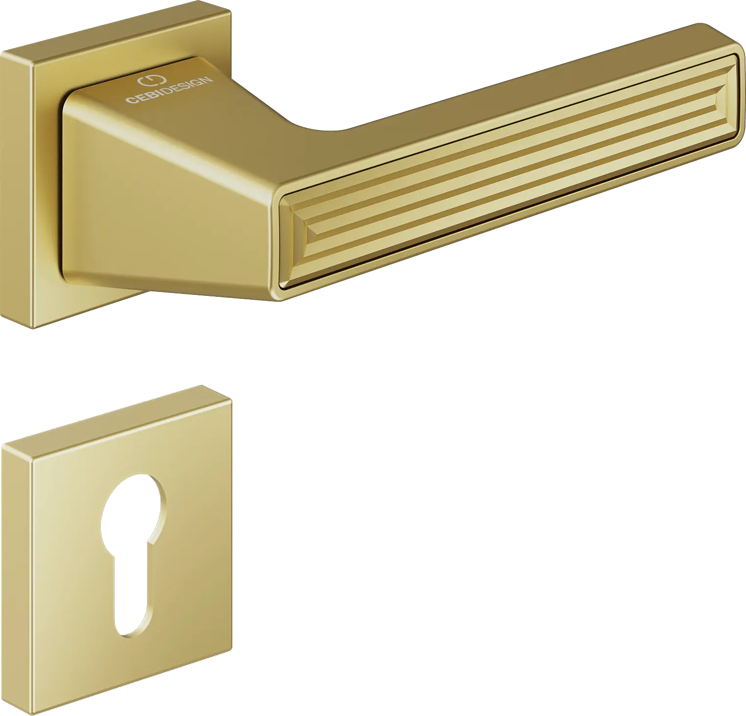 Çebi C5295 Stria Artline Kapı Kolu PC35 (Mat Pirinç) - Yale