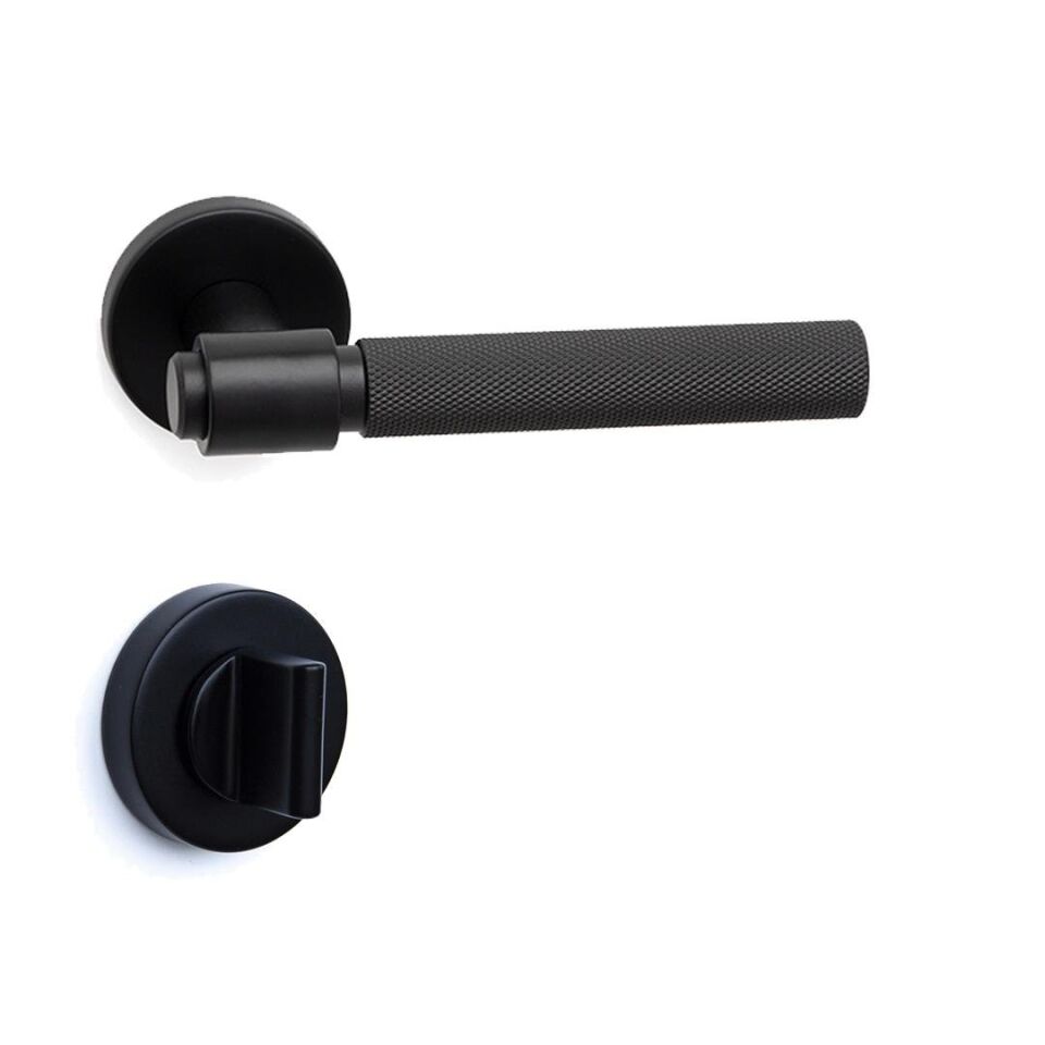 System AXES-T Rozetli Kapı Kolu Siyah Renk (HA188TRO12 AL6)