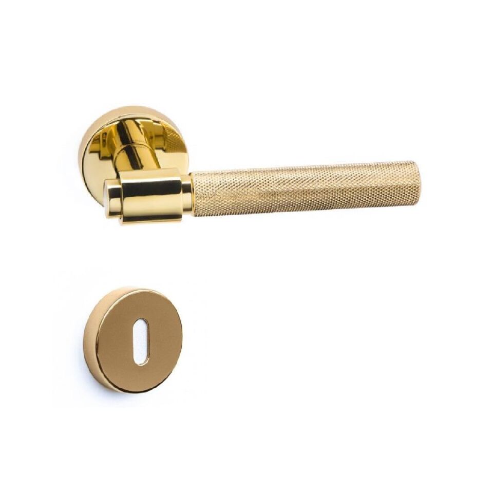 System AXES-T Rozetli Kapı Kolu Gold Renk (HA188TRO12 GL)