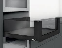 Blum Legrabox Free C Ön ve Yanak Camlı 70 Kg Blumotion Karbon Siyah
