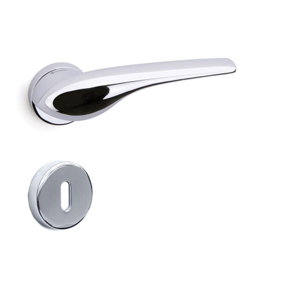 System DORIS Rozetli Kapı Kolu Krom Renk (HA165RO12 CR)