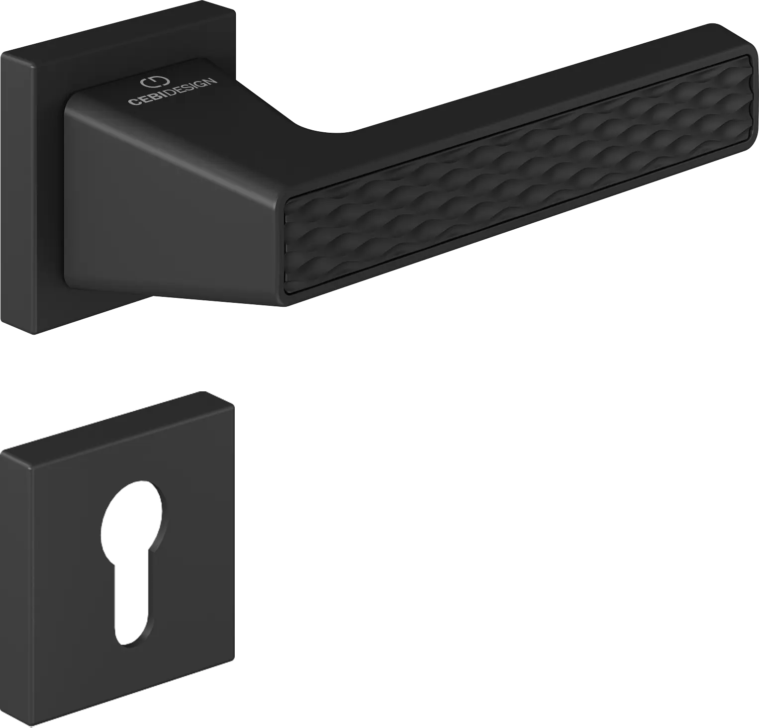 Çebi C5296 Wave Artline Kapı Kolu PC24 (Mat Siyah) - Yale