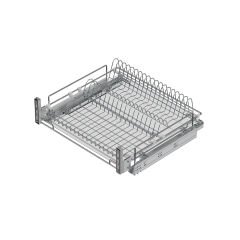 Kapağa Monte Çift Açılım Gizli Raylı Tepsili Tabaklık - Bardaklık